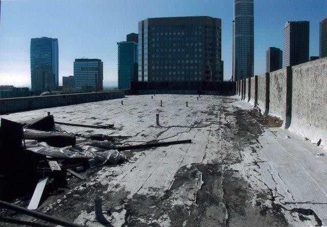 Before: View of roof looking in opposite direction.